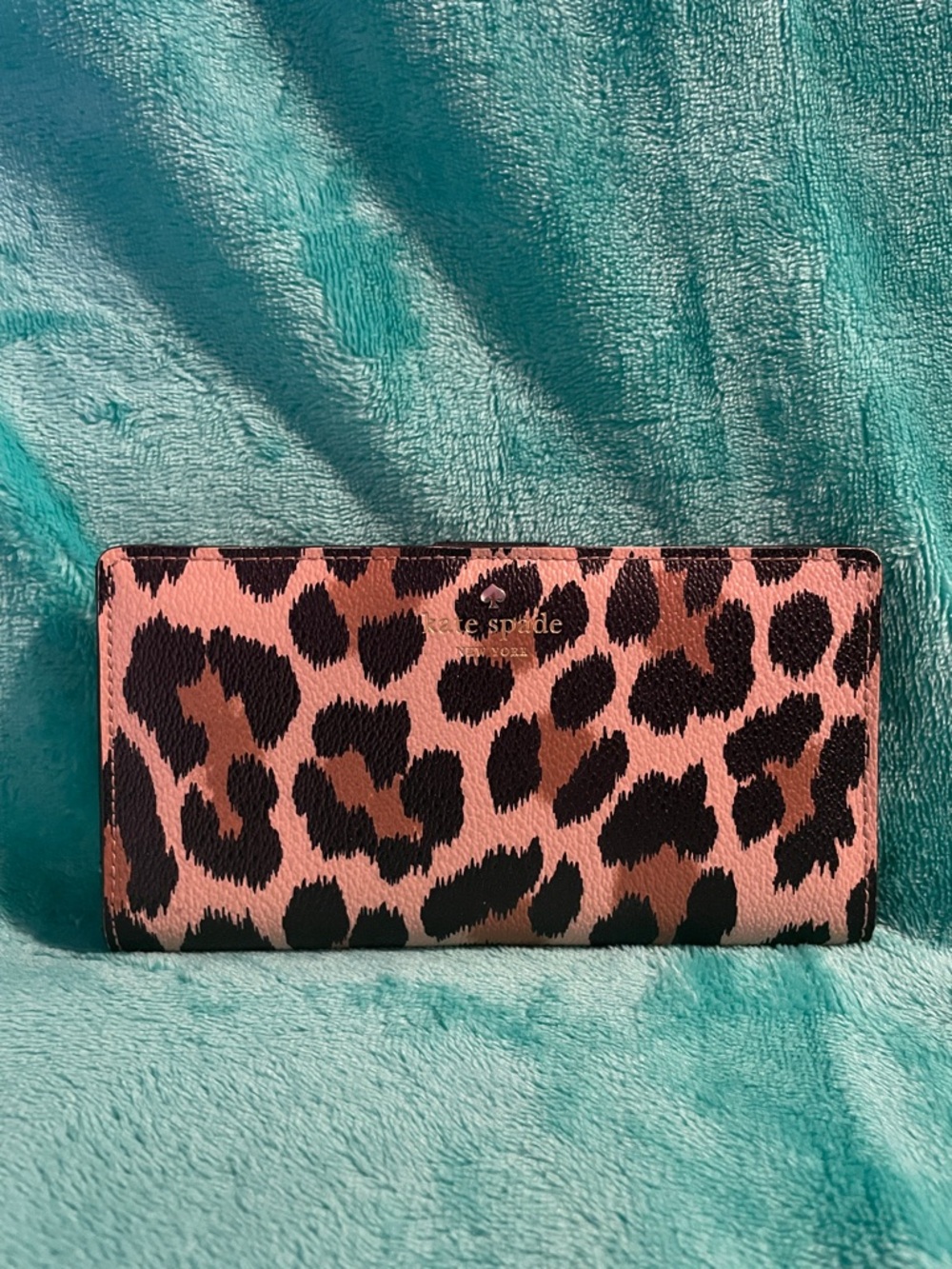 kate spade Leopard Print Continental Wallet
